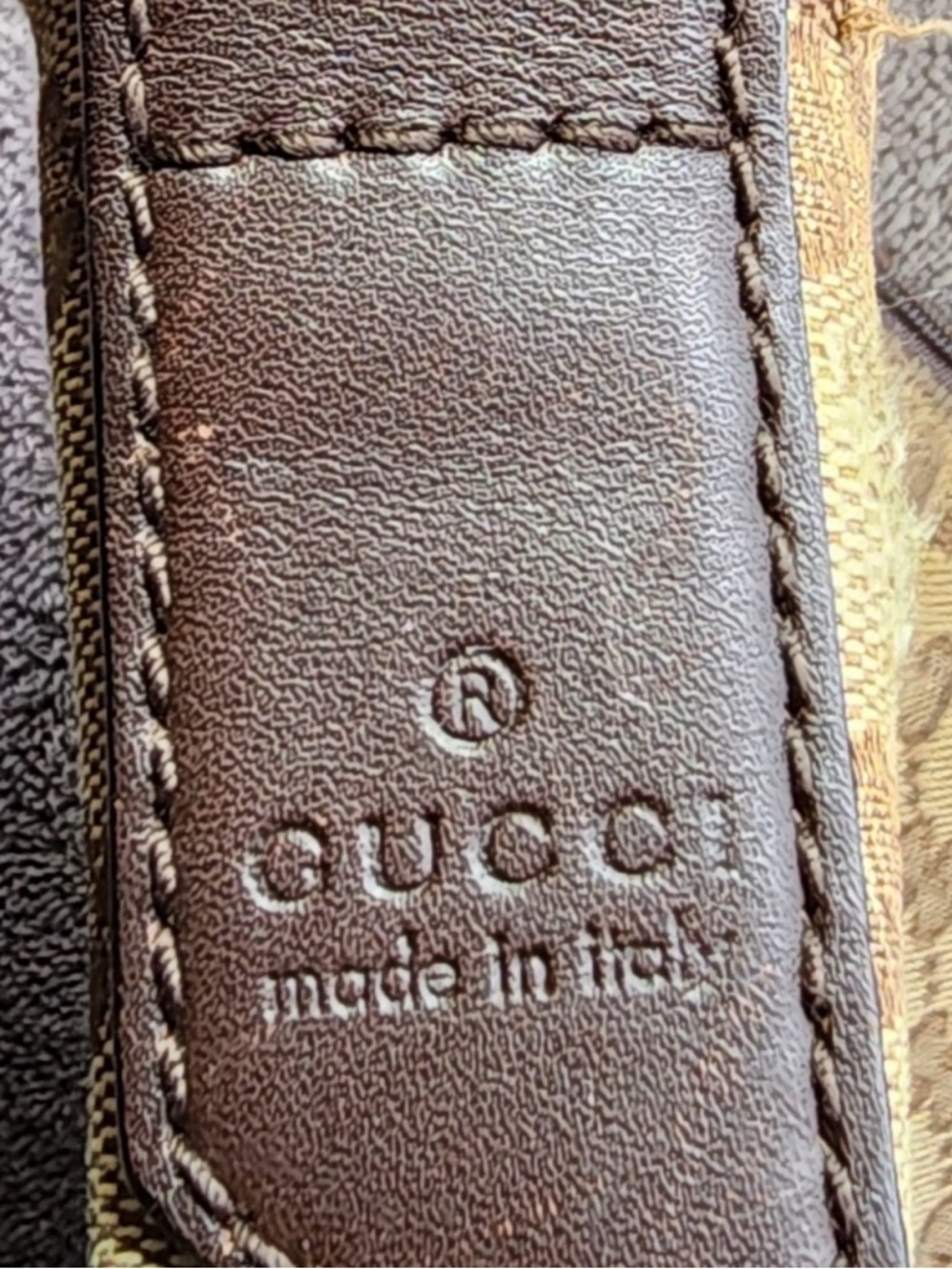 Gucci Beige and Brown GG Canvas Shoulder Pouch - Picture 8 of 8